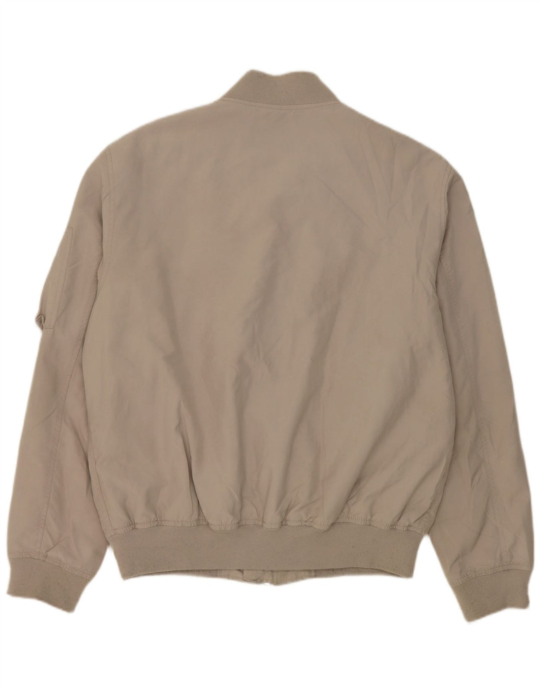 Zara Mens Bomber Jacket UK 42 XL Grey Polyester