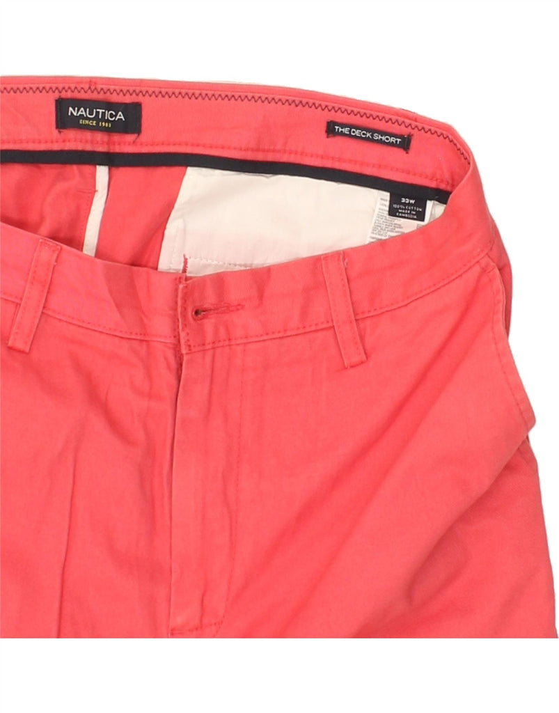 NAUTICA Mens Chino Shorts W33 Medium Pink Cotton | Vintage Nautica | Thrift | Second-Hand Nautica | Used Clothing | Messina Hembry 