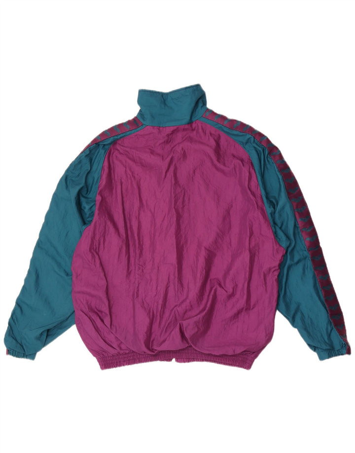 Arena Mens Graphic Tracksuit Top Jacket Large Purple Colourblock