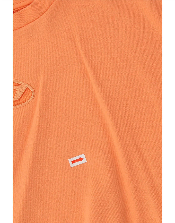 Diesel Girls Graphic Crop Sweatshirt Jumper 11-12 Years Orange Cotton