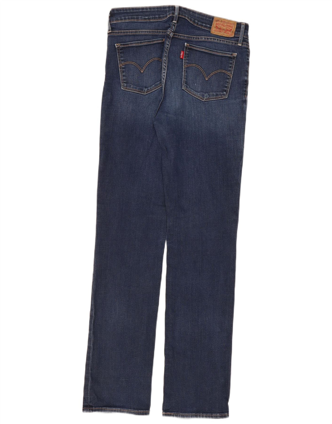 LEVI'S Womens 714 Straight Jeans W30 L32 Blue Cotton