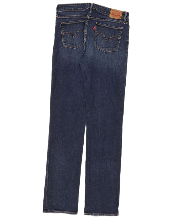 LEVI'S Womens 714 Straight Jeans W30 L32 Blue Cotton