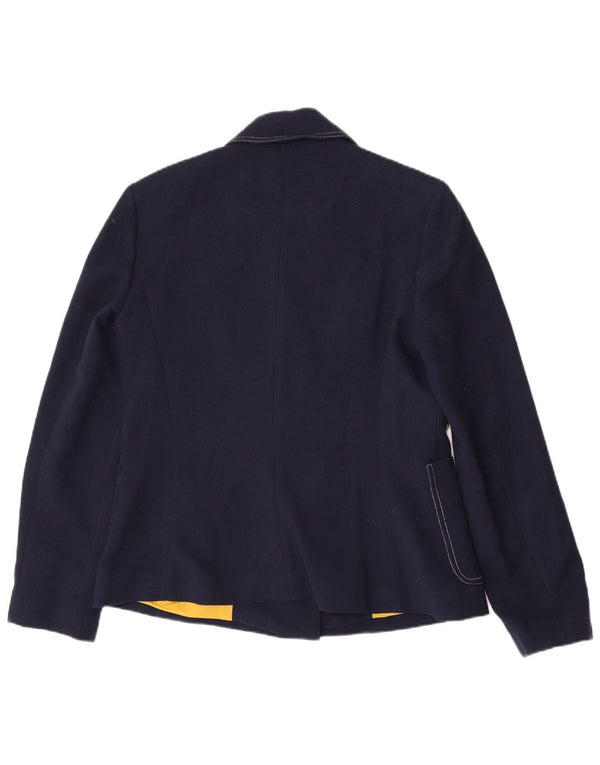 Sisley Womens Double Breasted Blazer Jacket IT 46 Large Navy Blue