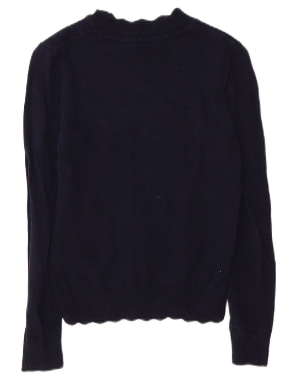 Oasis Womens Turtle Neck Jumper Sweater UK 10 Small Navy Blue