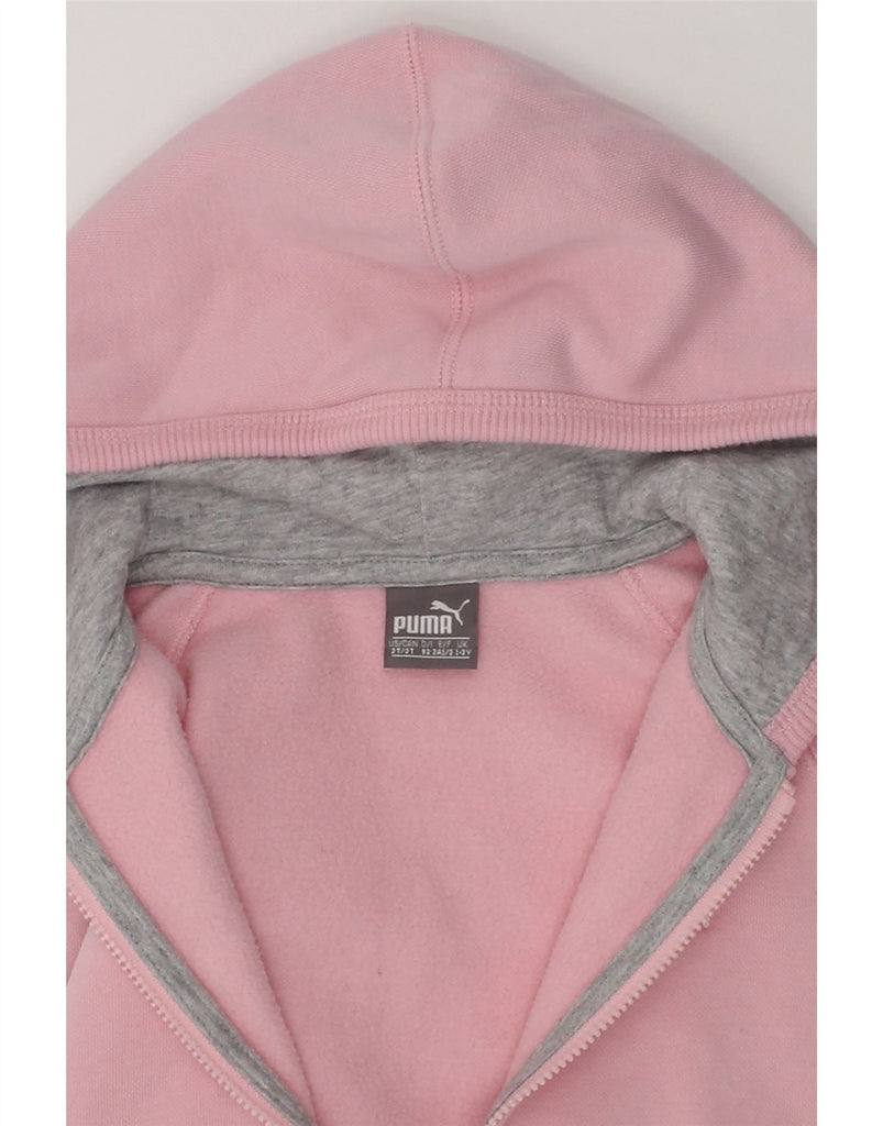 PUMA Baby Girls Zip Hoodie Sweater 18-24 Months Pink Cotton | Vintage Puma | Thrift | Second-Hand Puma | Used Clothing | Messina Hembry 