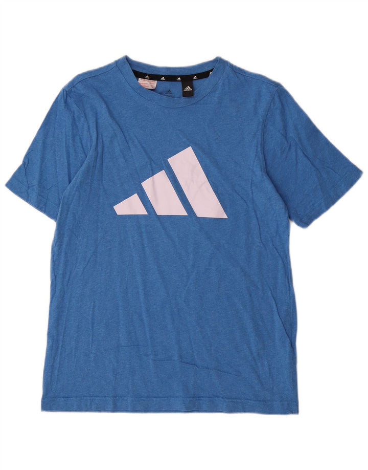 ADIDAS Boys Graphic T-Shirt Top 13-14 Years Blue
