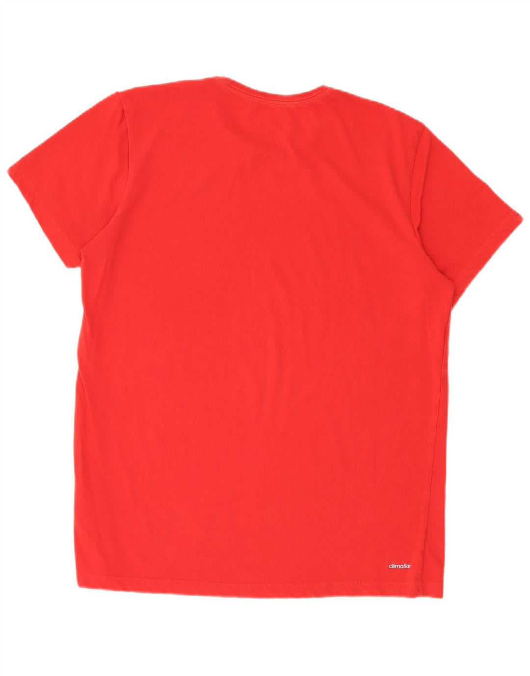 ADIDAS Mens Climalite Graphic T-Shirt Top Large Red Cotton