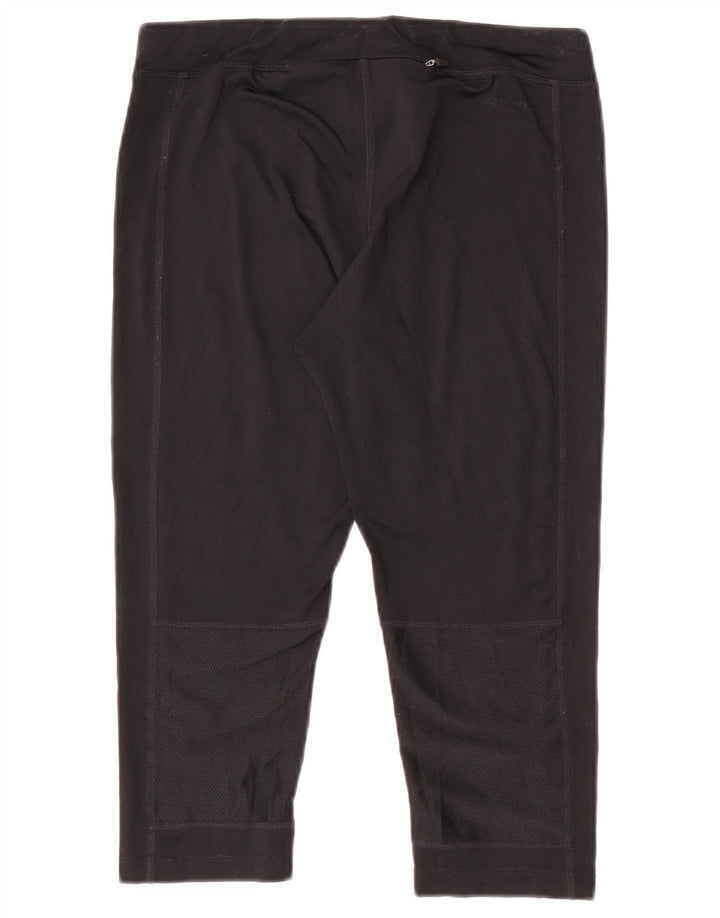 Nike Womens Dri Fit Capri Leggings UK 10 Small Black Polyester Sports