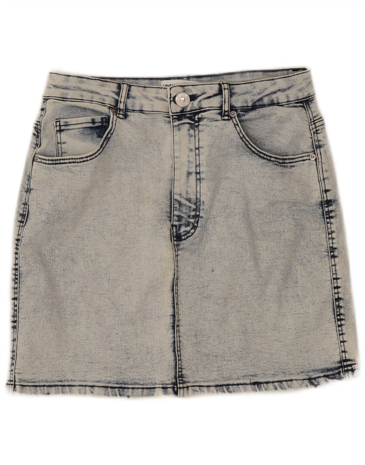 Zara Womens Denim Skirt Medium W28 Blue