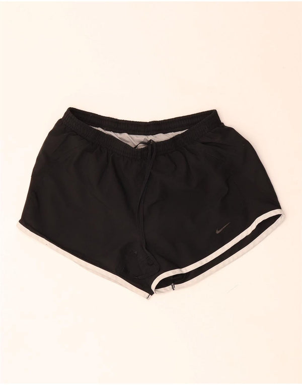 Nike Womens Sport Shorts UK 8 Small Black Polyester