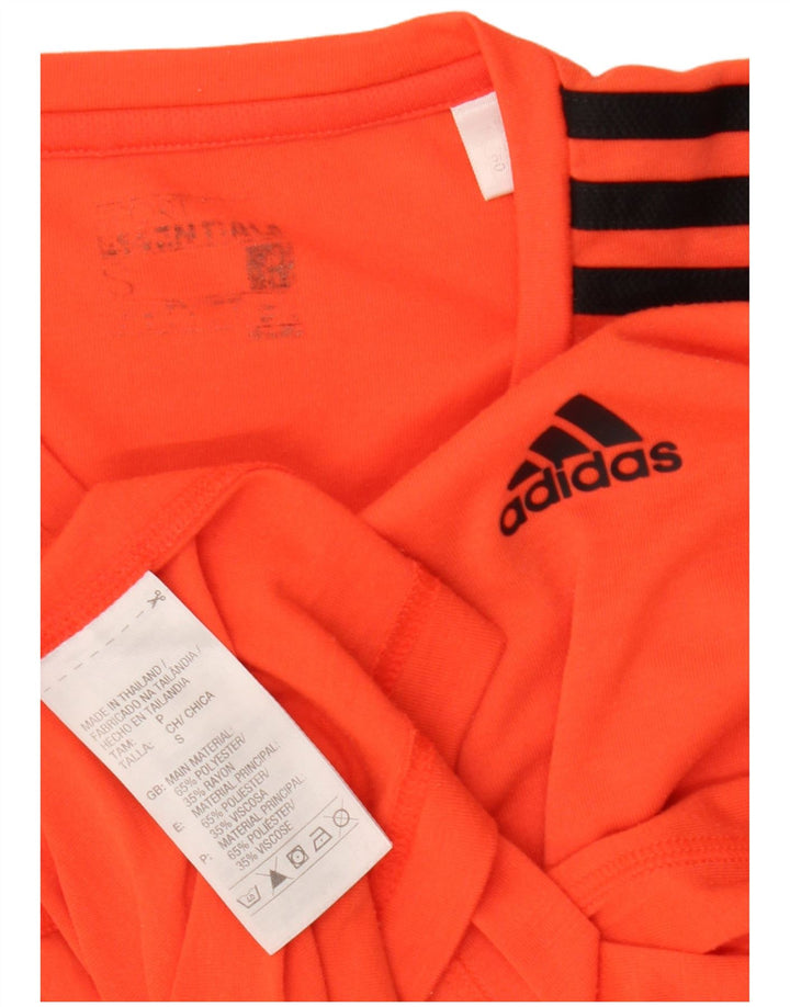 Adidas Mens Climalite T-Shirt Top Small Orange Polyester