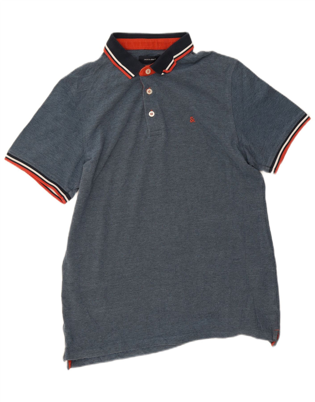Jack & Jones Mens Polo Shirt XL Blue Cotton