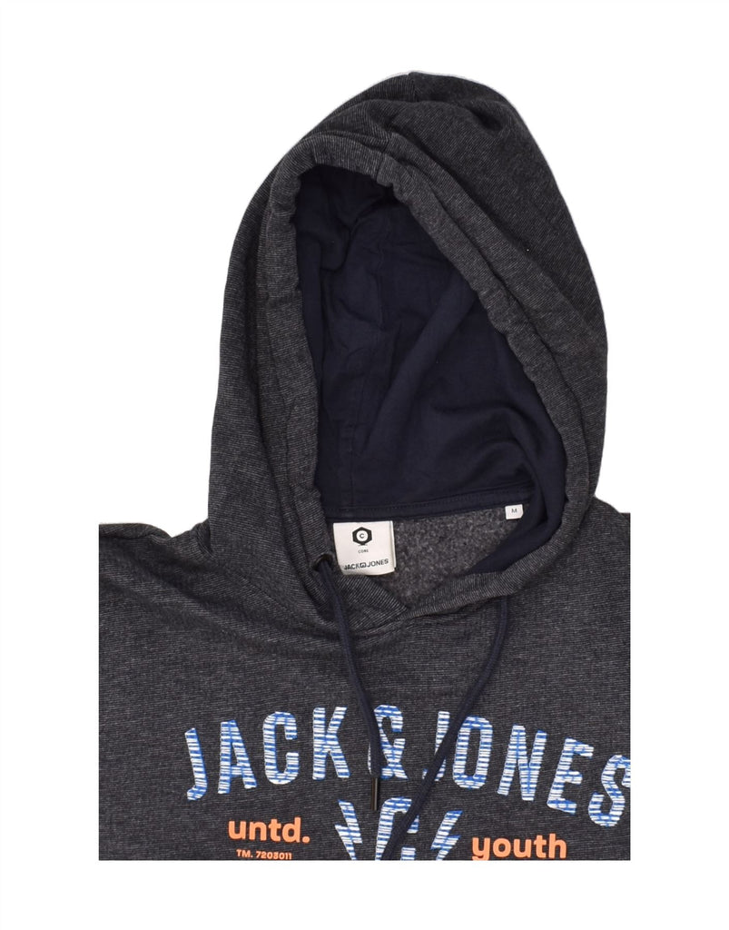 JACK & JONES Mens Graphic Hoodie Jumper Medium Grey | Vintage Jack & Jones | Thrift | Second-Hand Jack & Jones | Used Clothing | Messina Hembry 