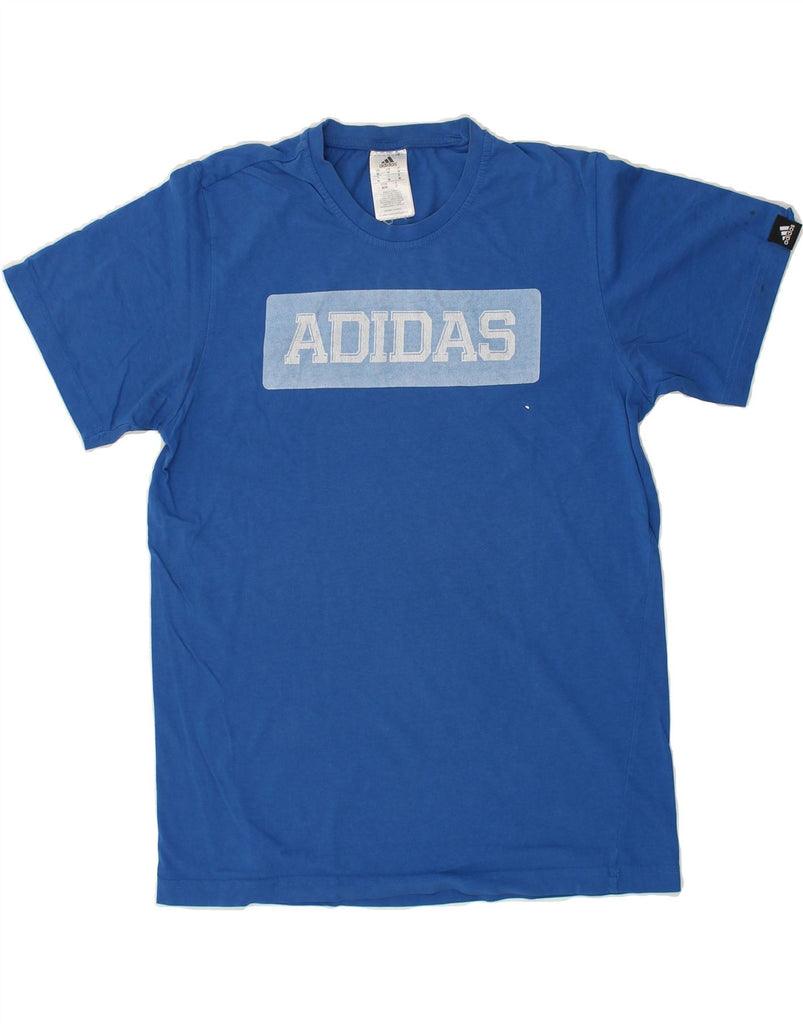 ADIDAS Mens Graphic T-Shirt Top Medium Blue Cotton | Vintage Adidas | Thrift | Second-Hand Adidas | Used Clothing | Messina Hembry 