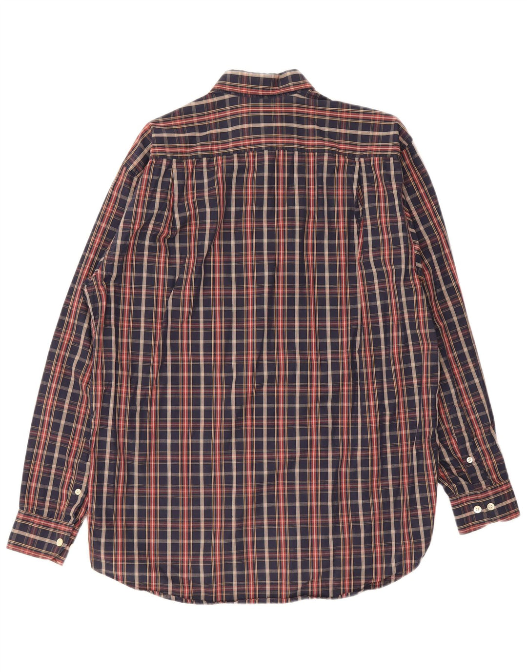 Lacoste Mens Classic Fit Shirt Small Navy Blue Plaid