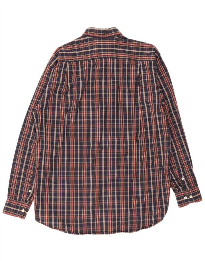 Lacoste Mens Classic Fit Shirt Small Navy Blue Plaid