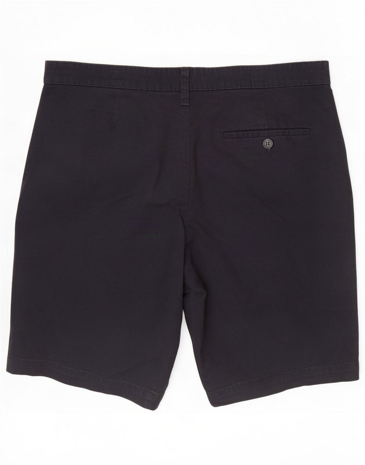 Marks & Spencer Mens Chino Shorts W34 Large Navy Blue Cotton