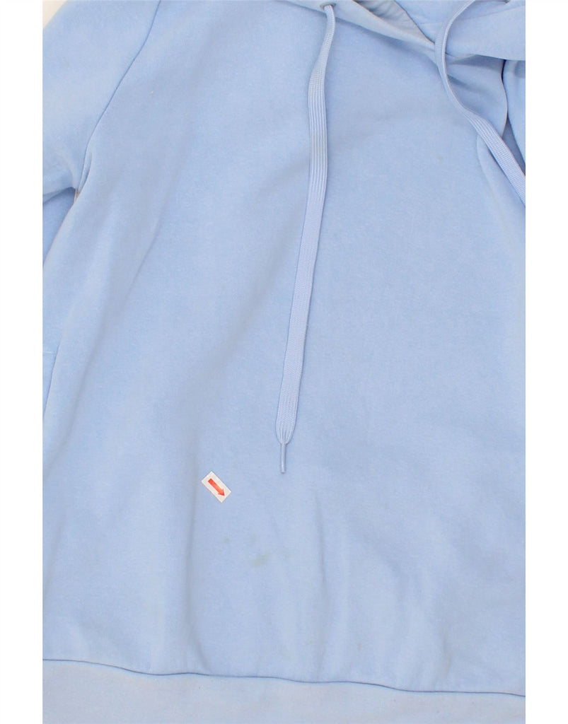 ADIDAS Womens Hoodie Jumper UK 12/14 Medium Blue Cotton Vintage Adidas and Second-Hand Adidas from Messina Hembry 