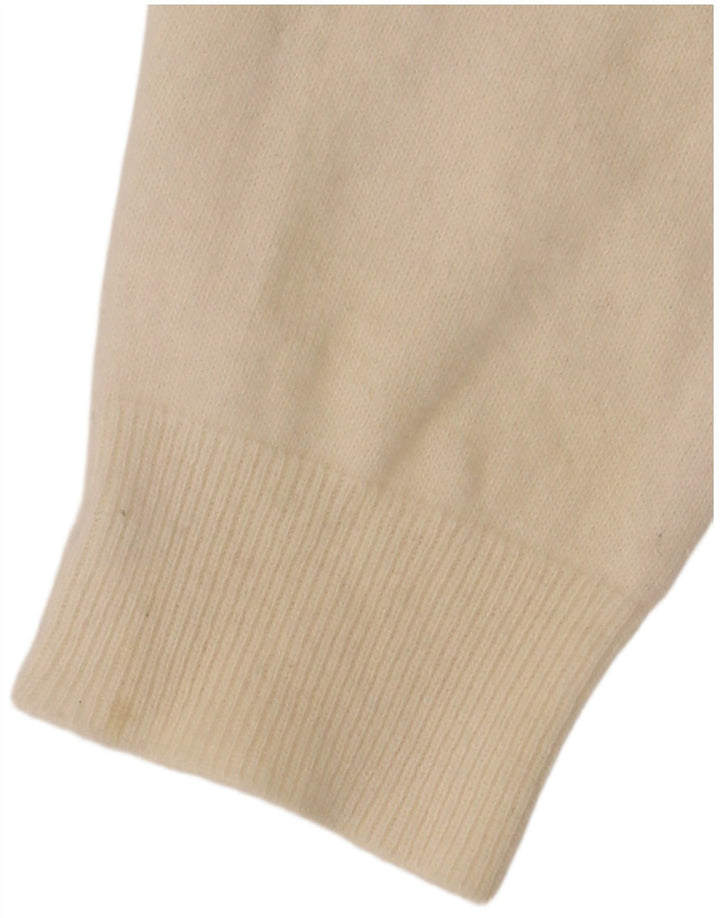 Valentino Womens Crew Neck Jumper Sweater UK 12 Medium Off White Classic