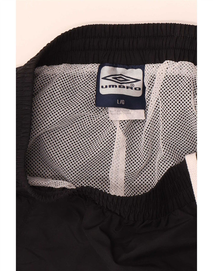 Umbro Mens Tracksuit Trousers Large Black Polyester