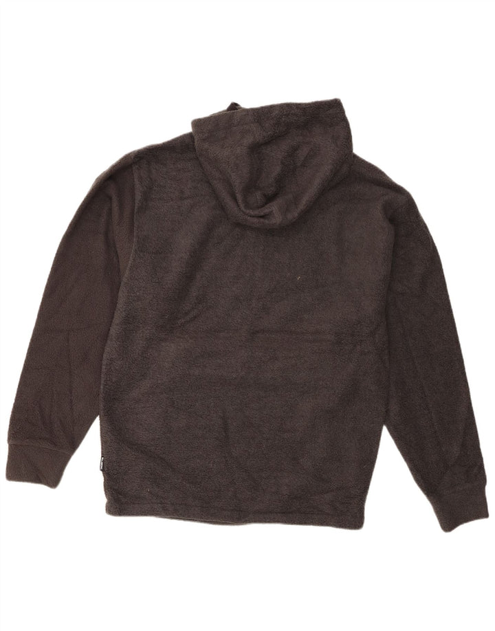 Billabong Mens Hooded Zip Neck Fleece Jumper Medium Grey Polyester