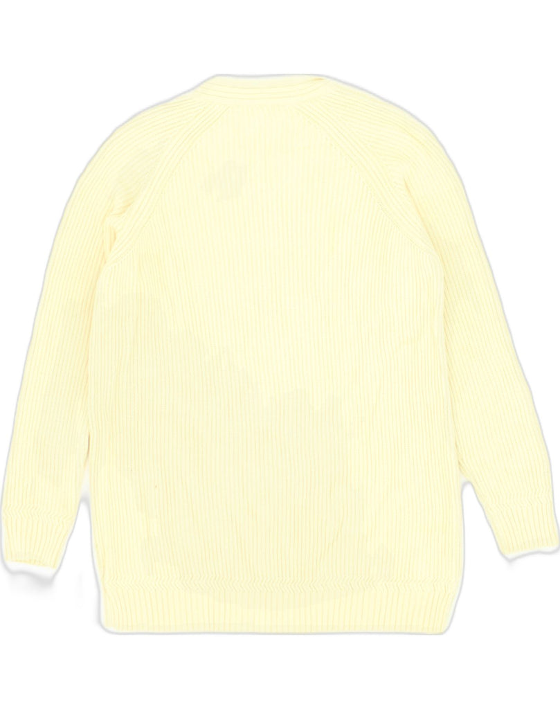 MARINA YACHTING Mens V-Neck Jumper Sweater Small Yellow Cotton | Vintage Marina Yachting | Thrift | Second-Hand Marina Yachting | Used Clothing | Messina Hembry 