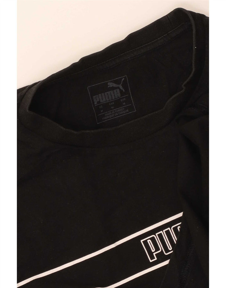 Puma Mens Graphic T-Shirt Top Medium Black