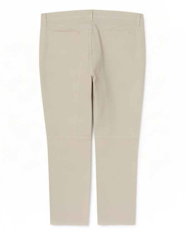 Armani Womens Slim Cropped Trousers UK 18 XL W36 L25 White Cotton