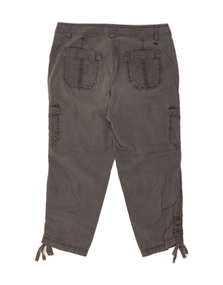 EDDIE BAUER Womens Capri Cargo Trousers US 6 Medium W30 L23 Grey Cotton Vintage Eddie Bauer and Second-Hand Eddie Bauer from Messina Hembry 