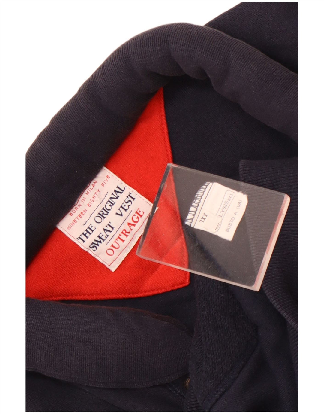 Outrage Mens Sleeveless Tracksuit Top Jacket 2XL Navy Blue Cotton