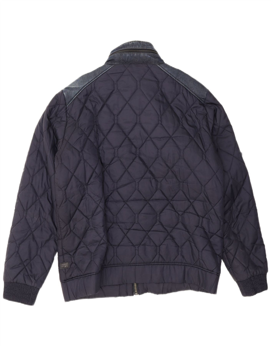 G-Star Mens Quilted Jacket UK 42 XL Navy Blue Polyester