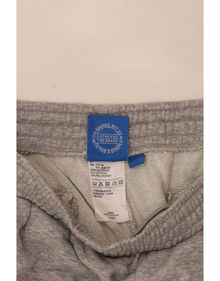 Adidas Mens Capri Tracksuit Trousers Joggers Medium Grey Flecked Cotton