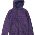 North Sails Womens Hooded Padded Jacket UK 14 Medium Purple Nylon