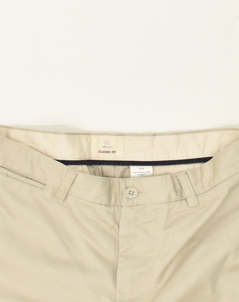 GAP Mens Classic Fit Chino Trousers W32 L28 Beige Cotton | Vintage Gap | Thrift | Second-Hand Gap | Used Clothing | Messina Hembry 