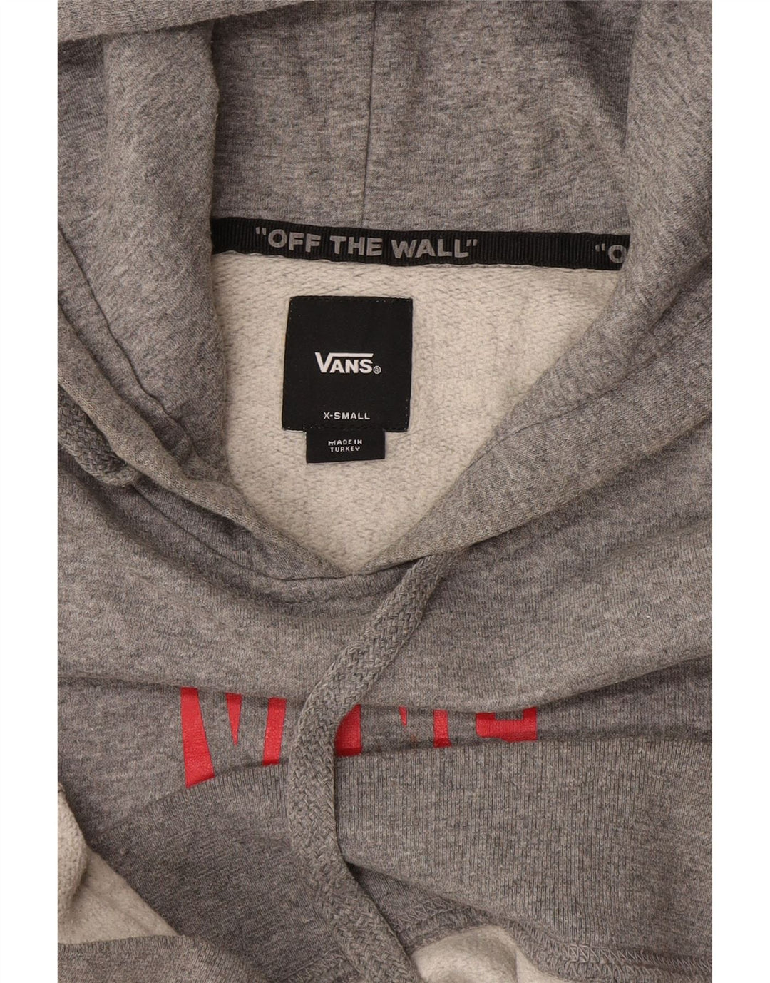 Vans Mens Graphic Hoodie Jumper XS Grey