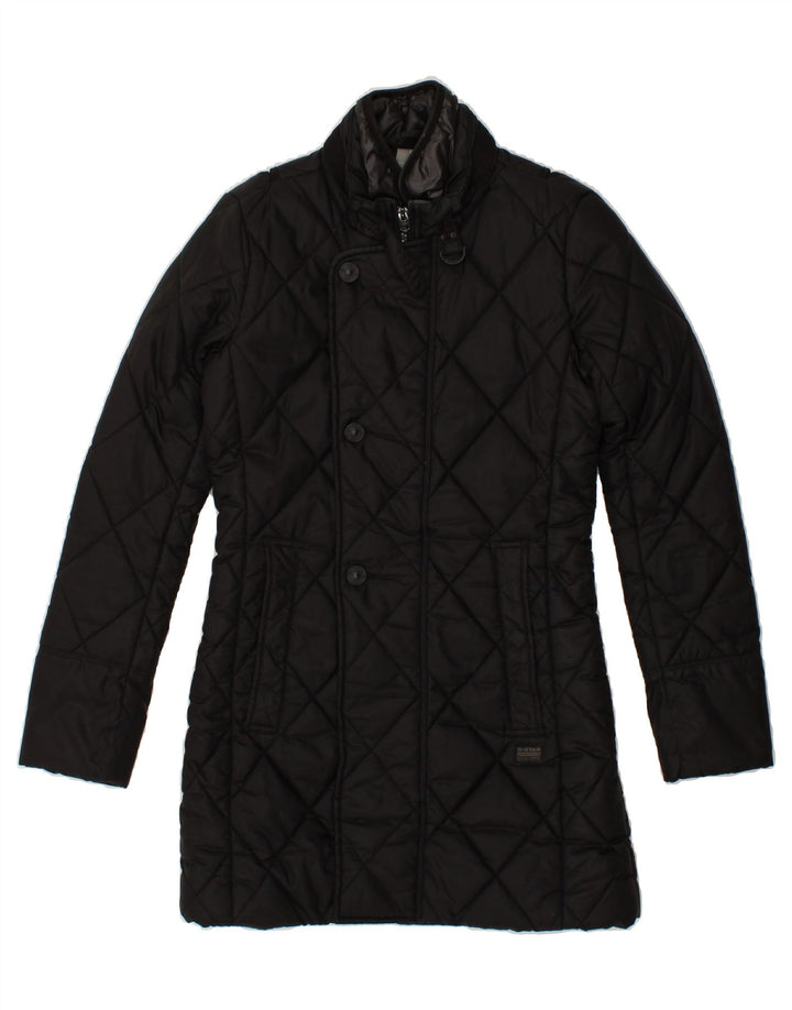 G-STAR Womens Padded Coat UK 10 Small Black Nylon Vintage G-Star and Second-Hand G-Star from Messina Hembry 