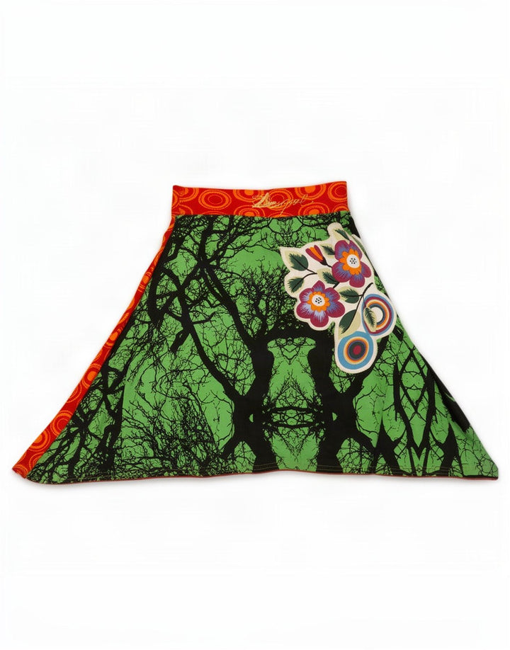 Desigual Womens Abstract Pattern A-Line Skirt Medium W26 Multicoloured