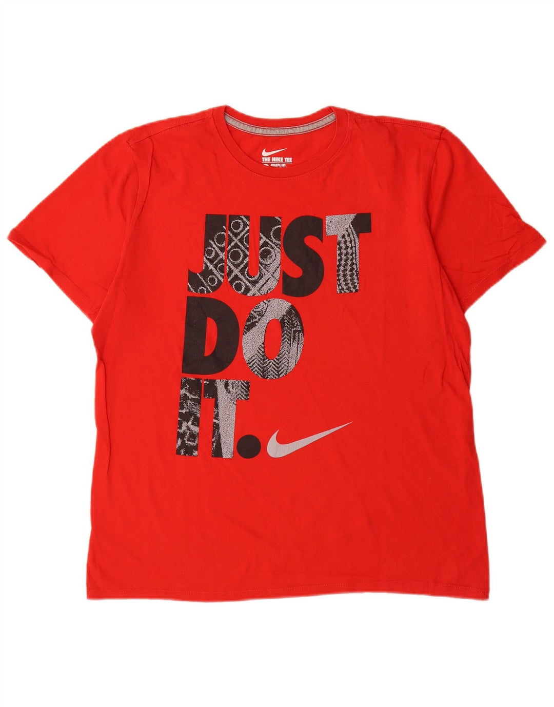 Nike Mens Athletic Cut Graphic T-Shirt Top Large Red Cotton