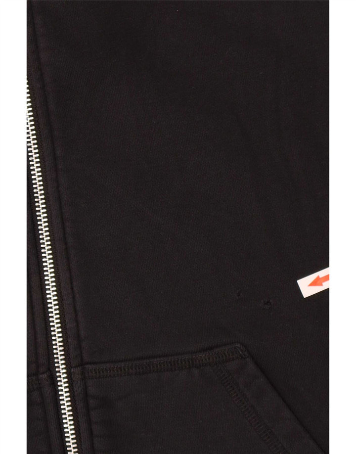 Nike Mens Zip Hoodie Sweater Small Black Cotton