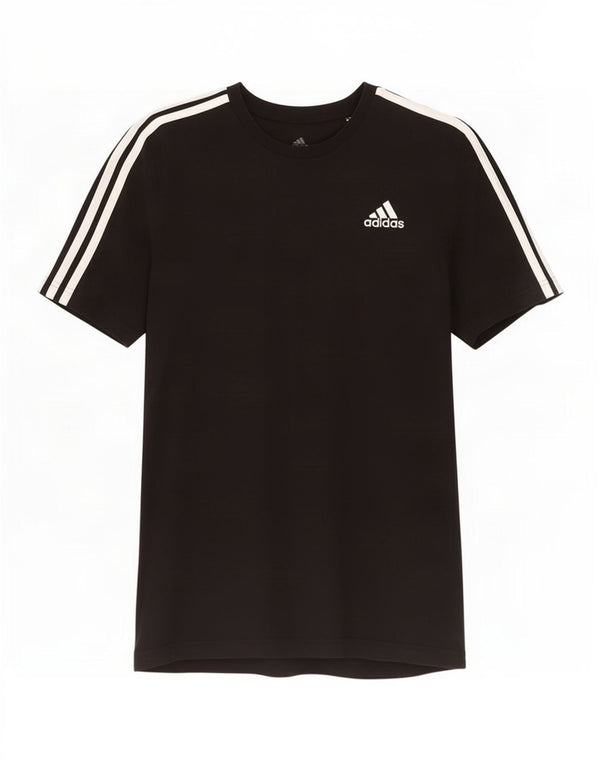 Adidas Mens T-Shirt Top Medium Black Cotton