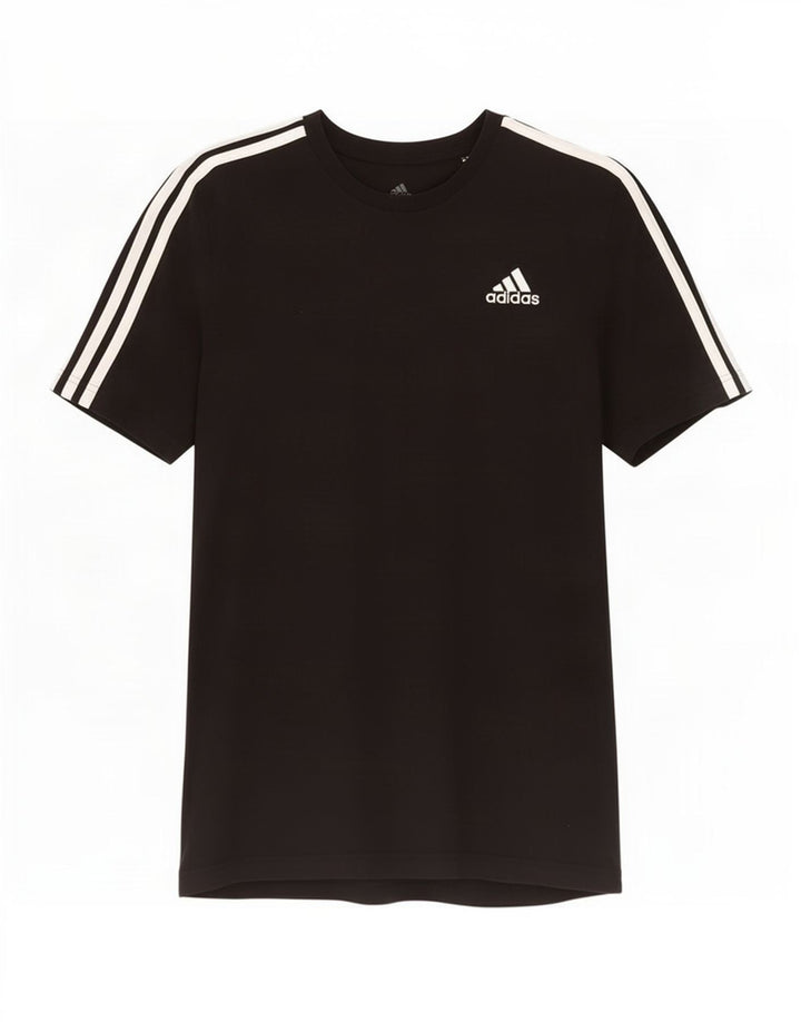 Adidas Mens T-Shirt Top Medium Black Cotton