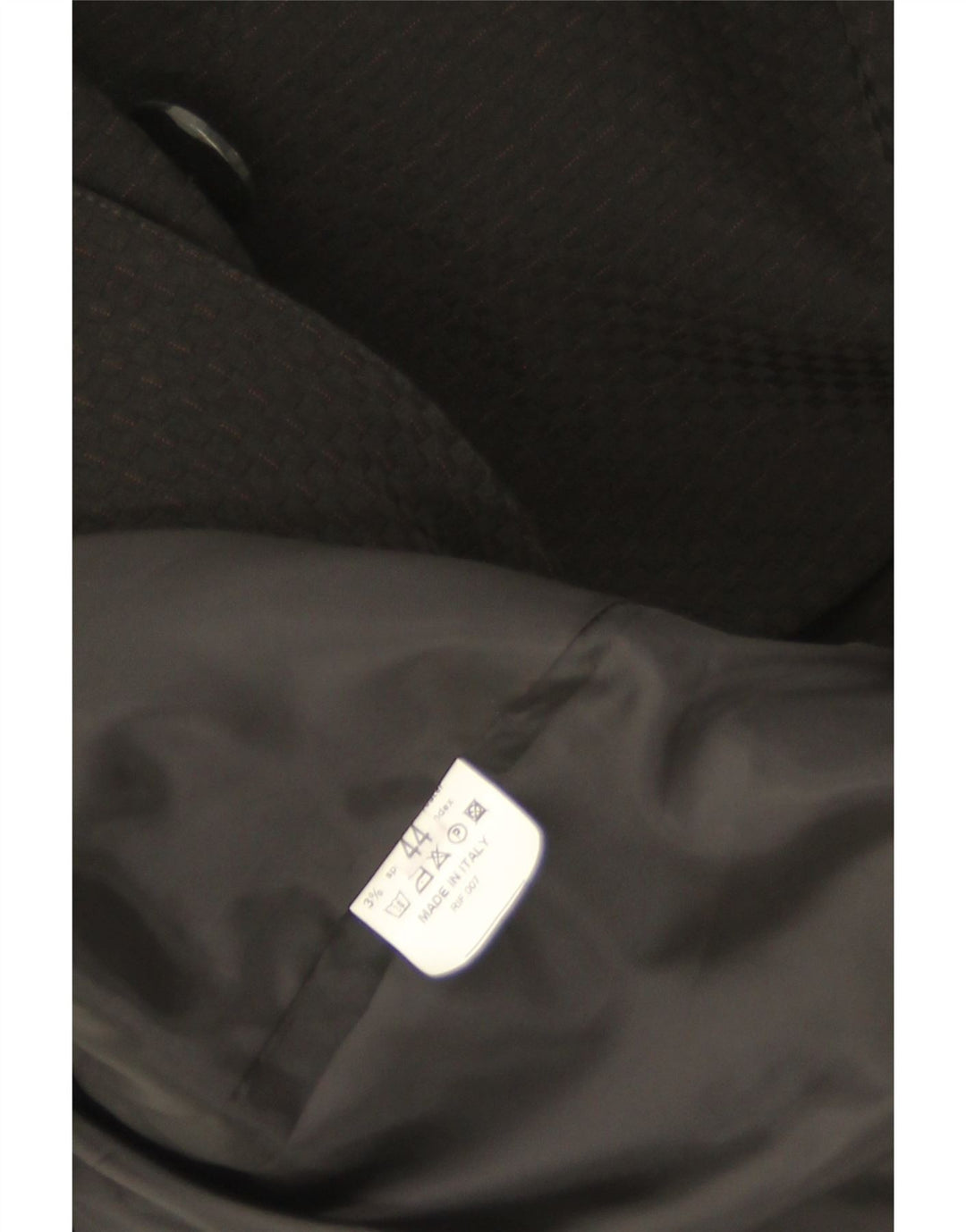 Vintage Womens Pea Coat IT 44 Medium Black Pinstripe Polyester