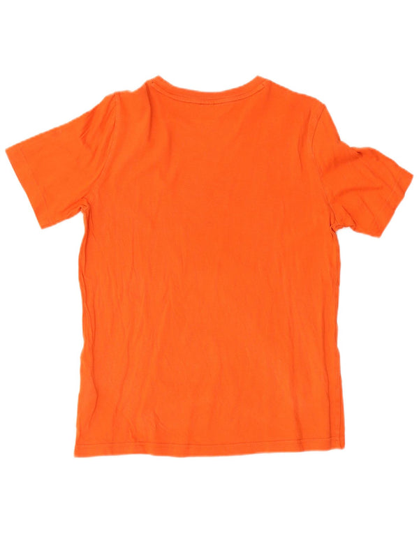 Adidas Boys Regular Graphic T-Shirt Top 13-14 Years Orange Cotton Sports