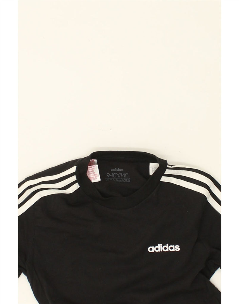 ADIDAS Boys T-Shirt Top 9-10 Years Black Cotton | Vintage Adidas | Thrift | Second-Hand Adidas | Used Clothing | Messina Hembry 