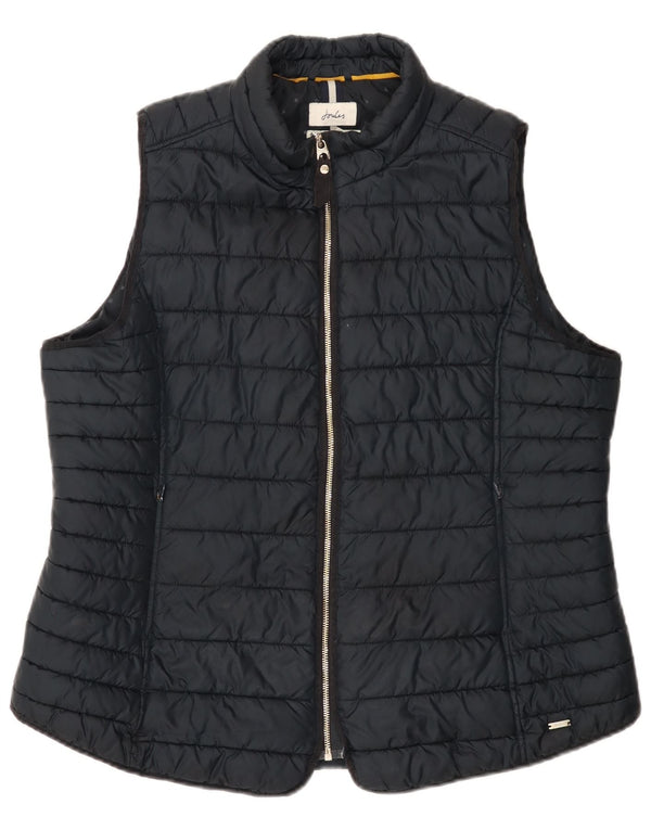 Joules Womens Padded Gilet UK 20 2XL Navy Blue Polyester