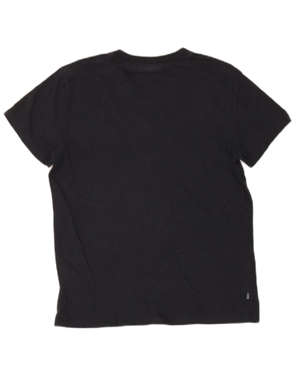 Superdry Womens T-Shirt Top UK 16 Large Navy Blue Cotton