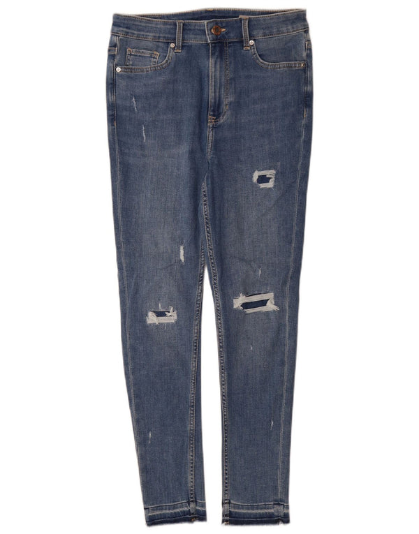 Marks & Spencer Womens The Ivy Skinny Jeans UK 10 Small W26 L27 Blue