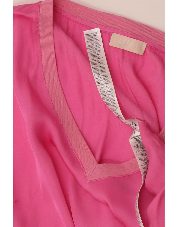 Liu Jo Womens Blouse Top UK 10 Small Pink Cotton