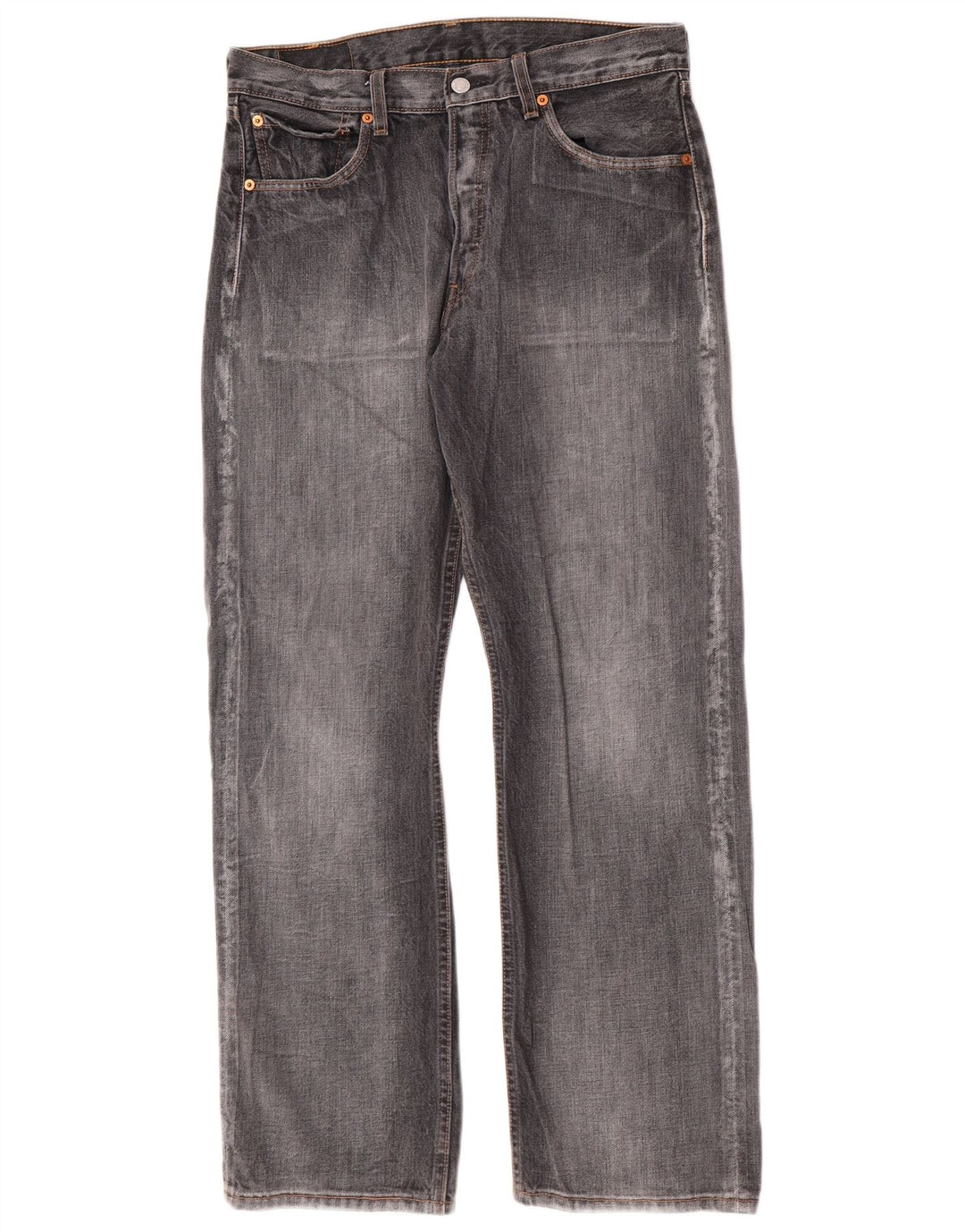 Levi's Mens 501 Straight Jeans W32 L30 Grey Cotton