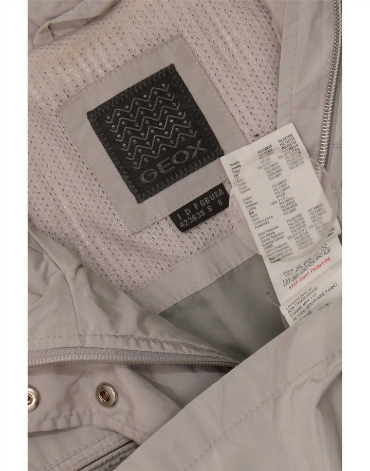 Geox Womens Rain Jacket UK 8 Small Grey Polyester